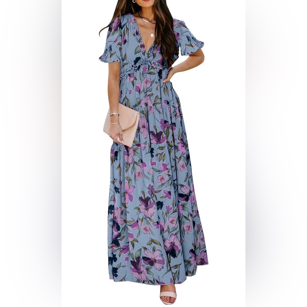 Floral V-Neck Dress